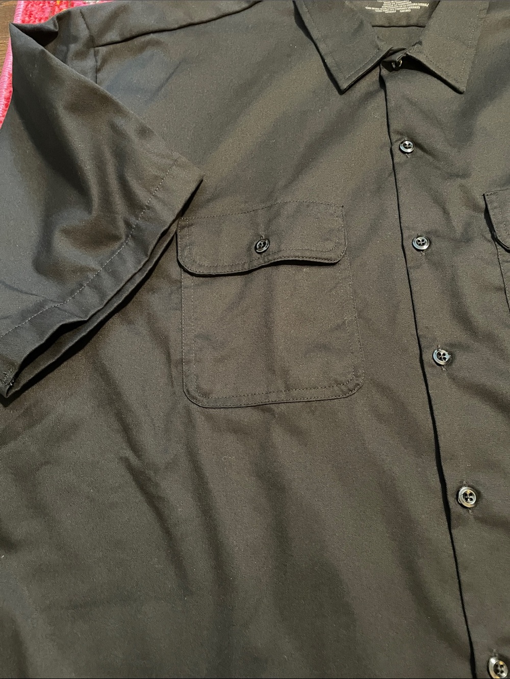 Dickies Black Short-Sleeve Button-Down Work Shirt - Picture 3 of 5